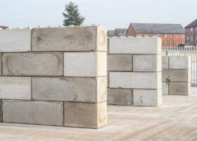 concrete block wall