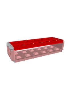 top plate for block mould 180x60 assembled