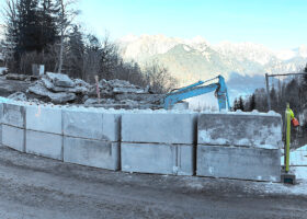 traffic barricade concrete block