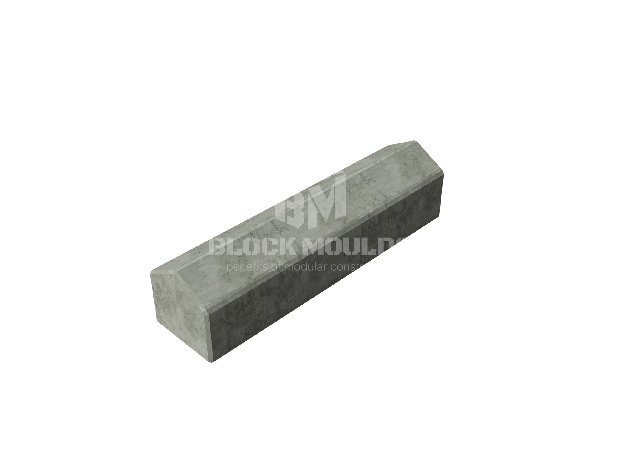 concrete lego block with roof top 240x60x60